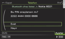 Mobil telefona giriş için PIN göstergesi